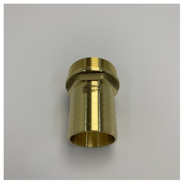 Racor de espiga para manguera Maestrini DZR de latón, rosca de 2 pulgadas x espiga de 50 mm - 7156I 
