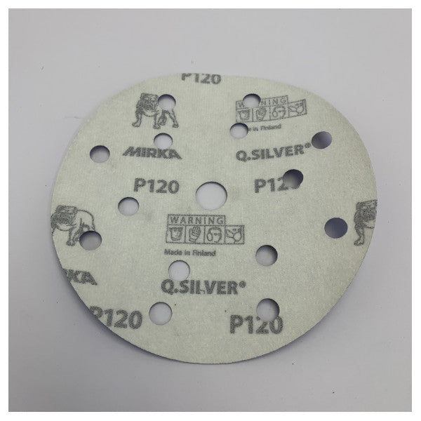 Mirka Silver P120 Sanding Disc - Multi-Hole Dust Extraction Abrasive - 100pcs
