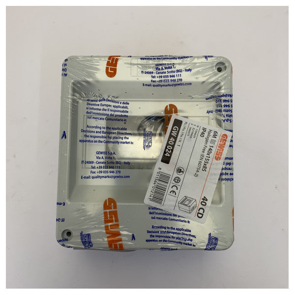 Boîtier électrique Gewiss GW40024 IP40 sans halogène, boîte de jonction 