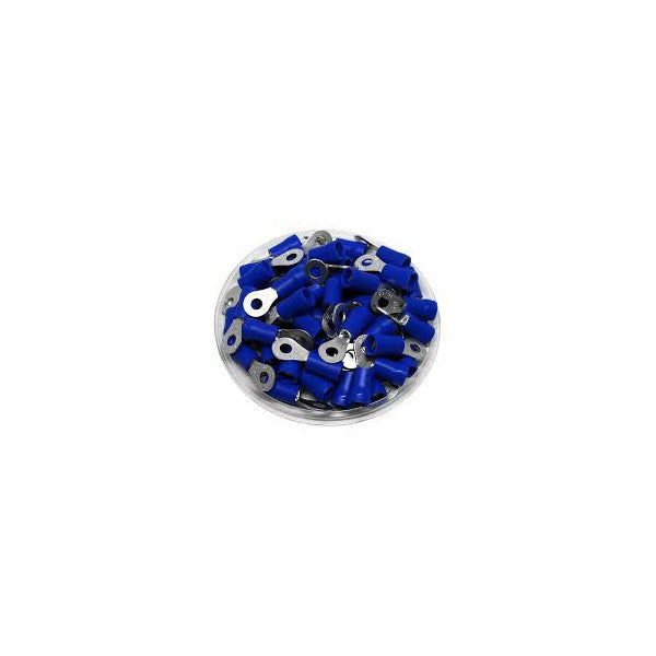 Blue Insulated Ring Terminals 1.5 to 2.5 mm² Conductors Ring Cable Lug 100pcs