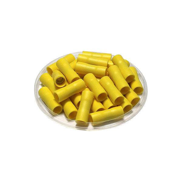 Terminais fêmea de ligação rápida isolados amarelos 4-6mm 50 unidades 