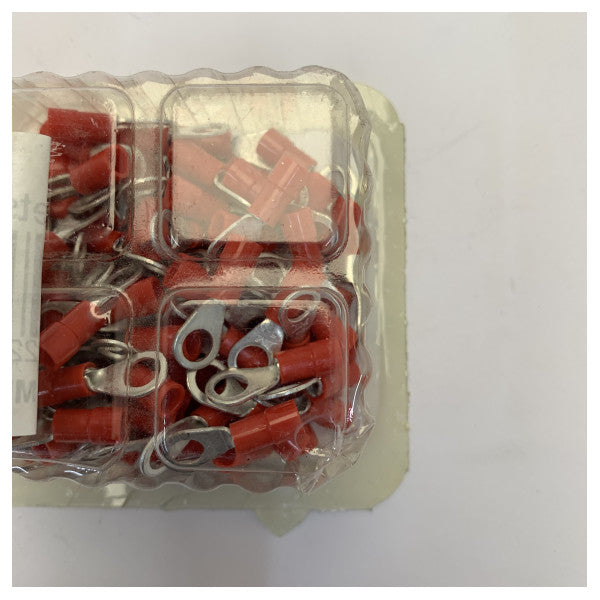 Terminal de anillo aislado 1,5 mm² M5 rojo 100 uds 