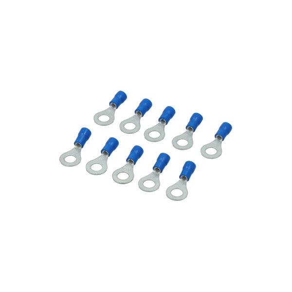 Blå isolerad ringkabelsko 2,5 mm2 M8-stud - marin elektrisk kontakt 100 st 