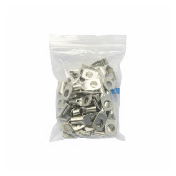 Terminal de Cabo Tubular em Cobre 25 mm2 M10 - Conector Elétrico de Grau Marinho 90 unid. 
