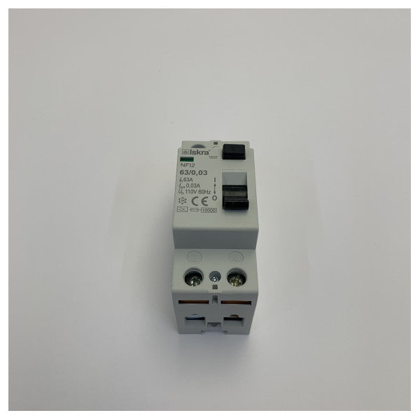Iskra Marine RCD Disjuntor Elétrico - 63A Dispositivo Diferencial Residual 