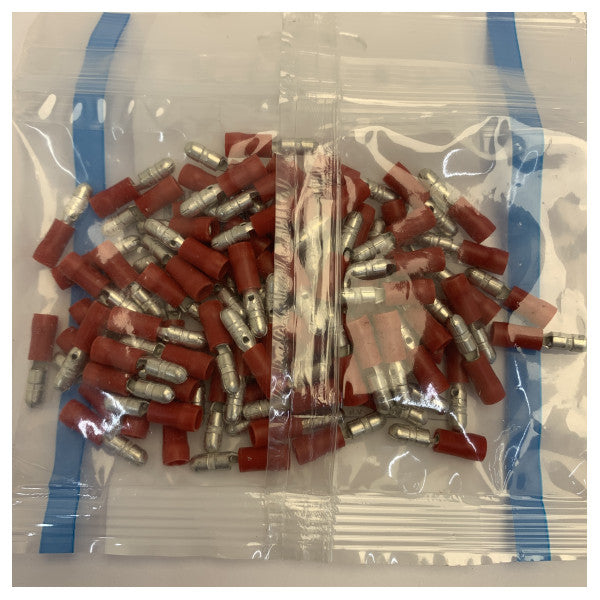 Conector Bullet Isolado Vermelho 1.5/4mm CIL.KON. M 1,5/4 RD 100pcs 