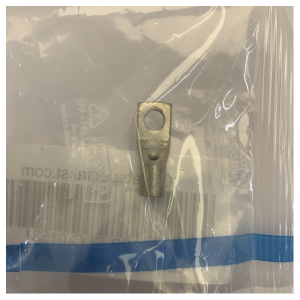 Marine Copper Tube Terminal 16mm2 M6 - Tin-Plated Electrical Cable Lug