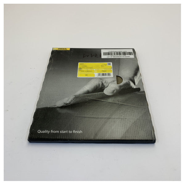 Mirka WPF Waterproof Sanding Paper P800 230x280mm Abrasive Sheets 50pcs 