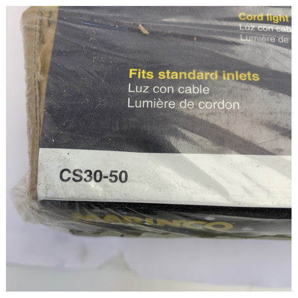 Marinco cable de alimentación marítima de 30 amperios y 50 pies para toma de puerto - CS30-50 