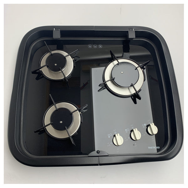 موقد غاز بحري محمول Thetford SHB16998-SP مع 3 شعلات وإشعال شراري 