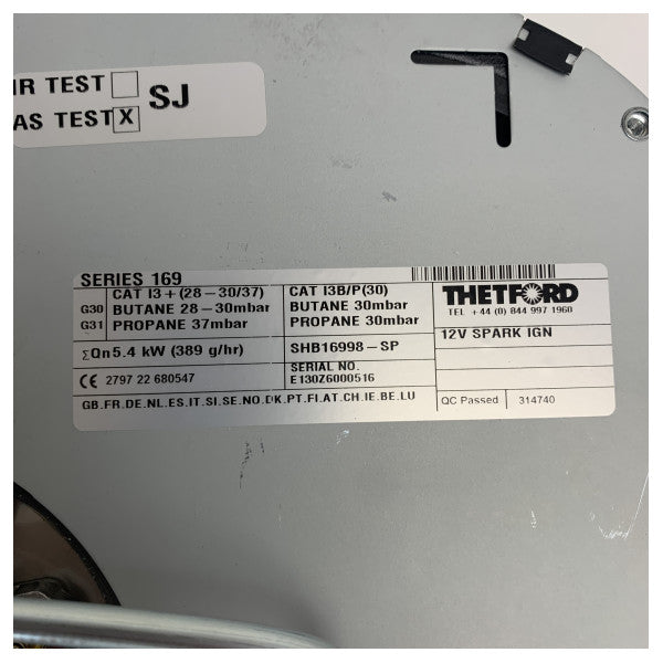 Thetford SHB16998-SP Réchaud de bateau portable à gaz 3 feux avec allumage par étincelle 