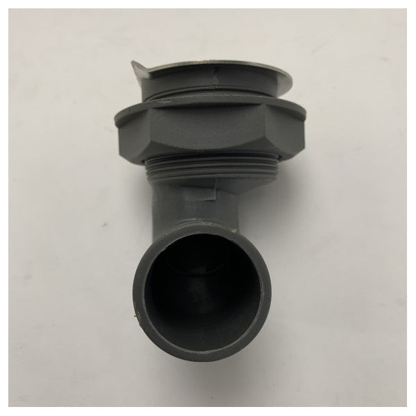 Marine 90 Degree LH15 Deck Drain Through Hull Fitting Durable Stainless Steel Edge 