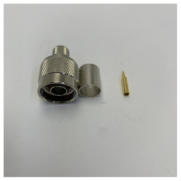 Amphenol N-han RF-stik, klemmetype, guldbelagt pin - CON NM091 