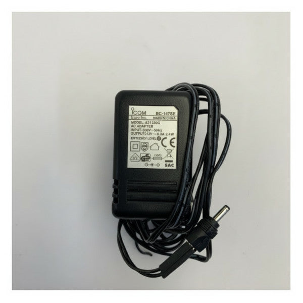 Icom BC-147SE AC Adapter - 220V Charger with 2-Pin European Plug
