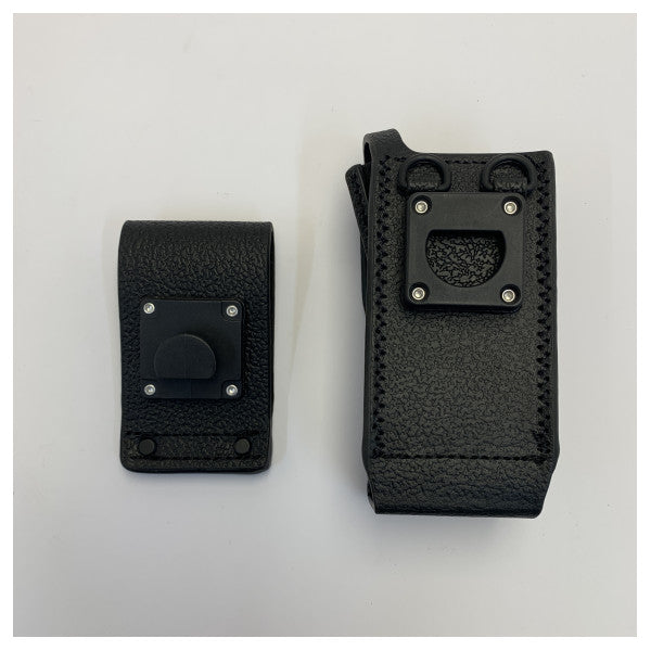 Motorola PMLN5846 Estojo rígido de couro para transporte com presilha fixa para cinto de 3 polegadas 