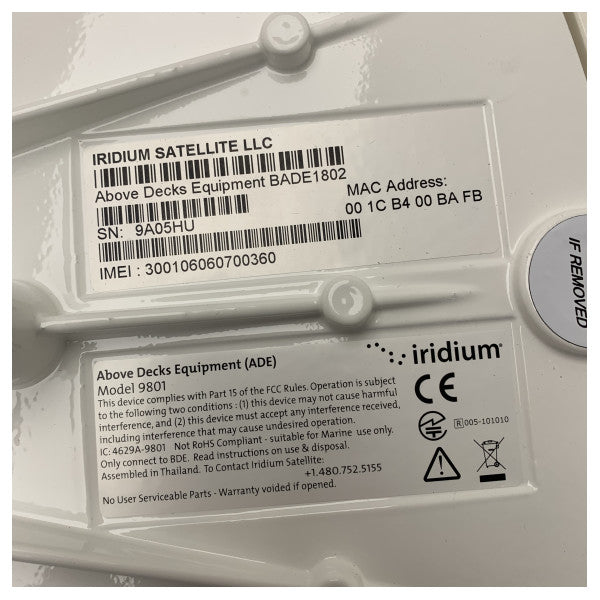 Приемник за иридий над палубата тип BADE1802 