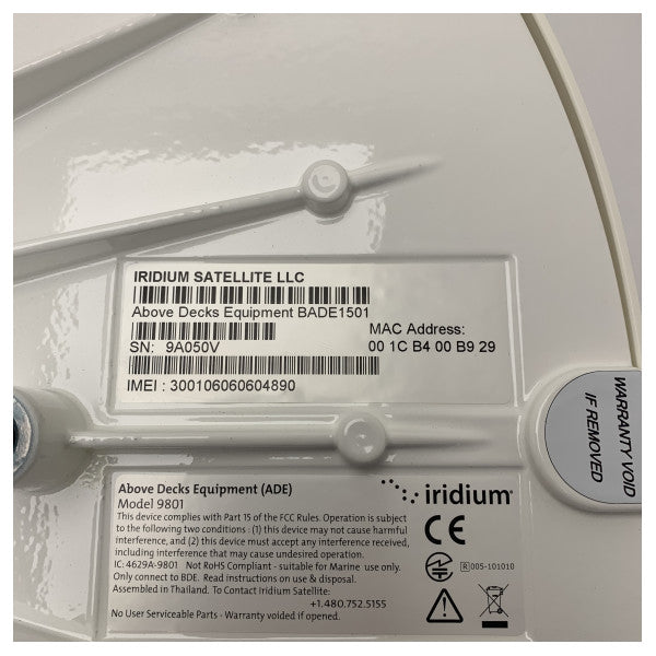 Iridium Pilot omnidirectional satellite antenna communication system