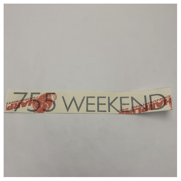 Originele bootsticker grafiek voor Quicksilver 755 weekender 4.85 x 24.82cm 