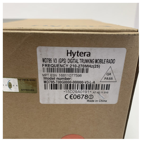 Radio Trunking Digital Hytera MD785G(UHF) con GPS para Comunicación Marítima Confiable 