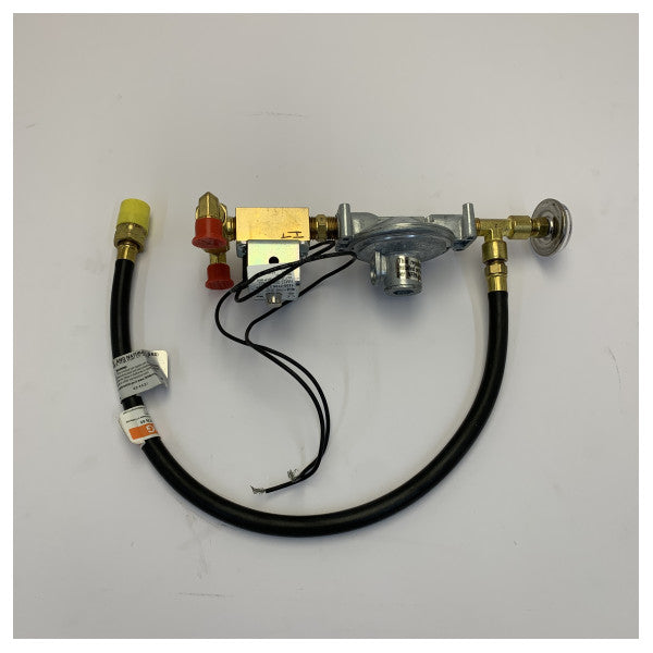 Marine Propane Gas Regulator with 12V Solenoid Valve - Double Stage US Standard