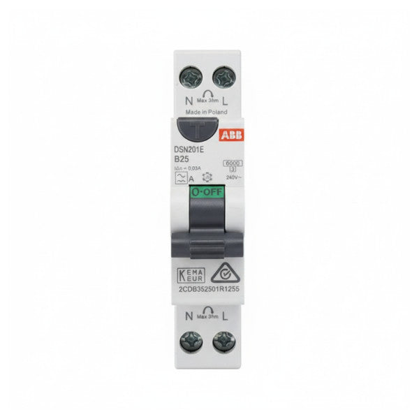 ABB DSN201E B25 RCBO automatsikring - elektrisk sikkerhet for marine og yacht 