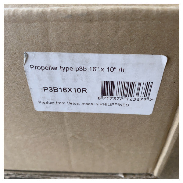 Гвинт для човна Vetus Bronze P3B 16x10 дюймів правий - 30 мм - P3B16X10R 