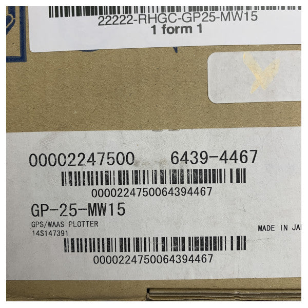 Système de navigation marine Furuno GPS WAAS Plotter GP25 MW15 pour une planification d'itinéraire fiable 
