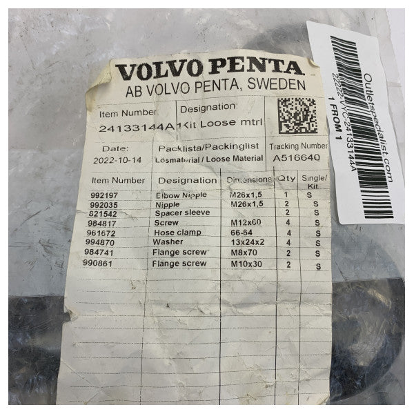 Volvo Penta 24133144A Marine Engine Hardware Kit - Genuine Replacement Part
