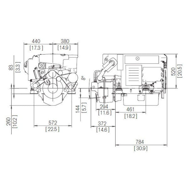 Διπλό πακέτο κινητήρων Volvo Penta D4-300 Aquamatic με κινητήρες και ηλεκτρονικά συστήματα