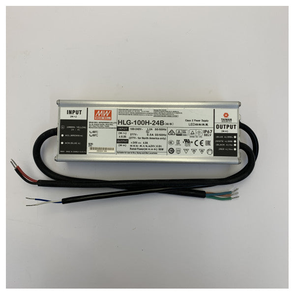 Mean Well HLG-100H-24B LEDドライバー 96W 24V DC IP67 防水電源 