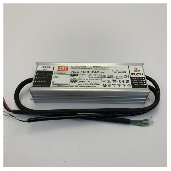 Mean Well HLG-100H-24B LED Driver 96W 24V DC IP67 Waterproof Power Supply