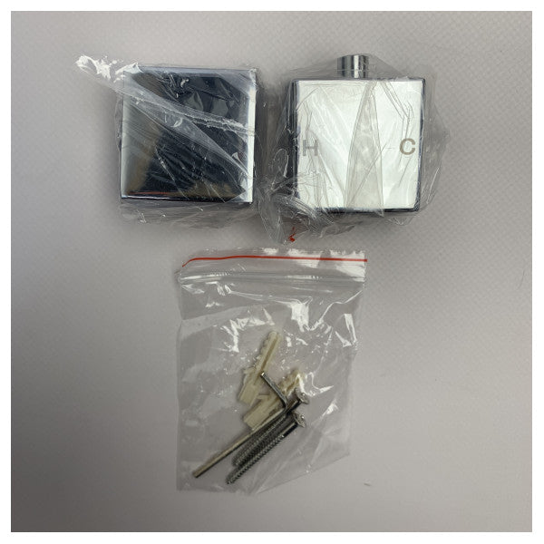 Wentworth Cube Square Lengüeta mezcladora termostática para ducha cromo - 066483