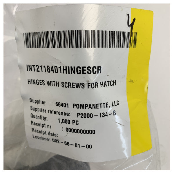 Bomar P2000-134-B schwarz beschichteter interner Lukenbeschlag 