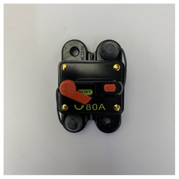 80A Sıfırlanabilir Devre Kesici SFC MT80 - 12V/24V Deniz ve Otomotiv Aküsü 