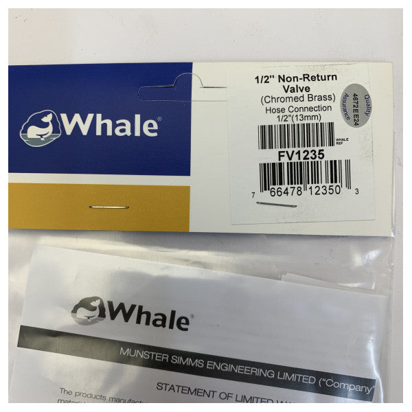 Whale FV1235 Protip 1/2 Inch Rørventil - marinekvalitetskomponent 