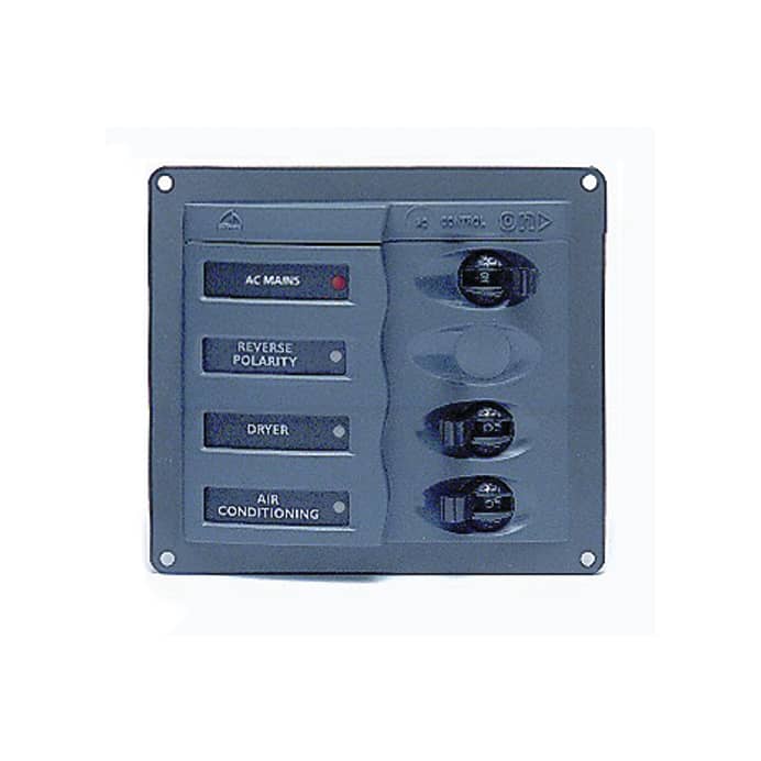 BEP circuit breaker panel AC 110V 2x single pole 2x15A 1x double pole 1x30A