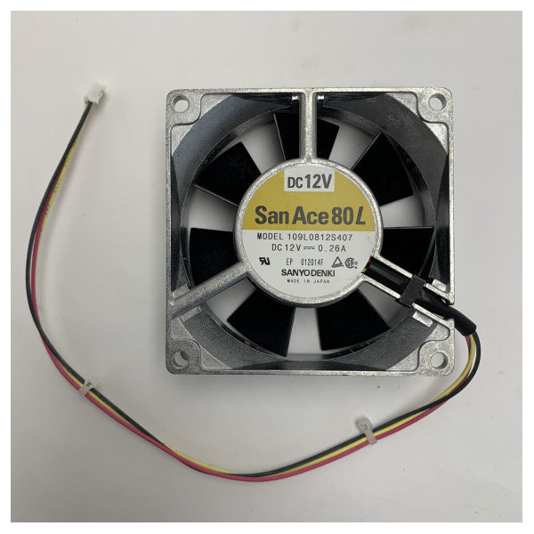 Furuno X-Band Radar Fan Motor 12V DC 0.26A Sanyo Denki San Ace 80L Cooling Fan