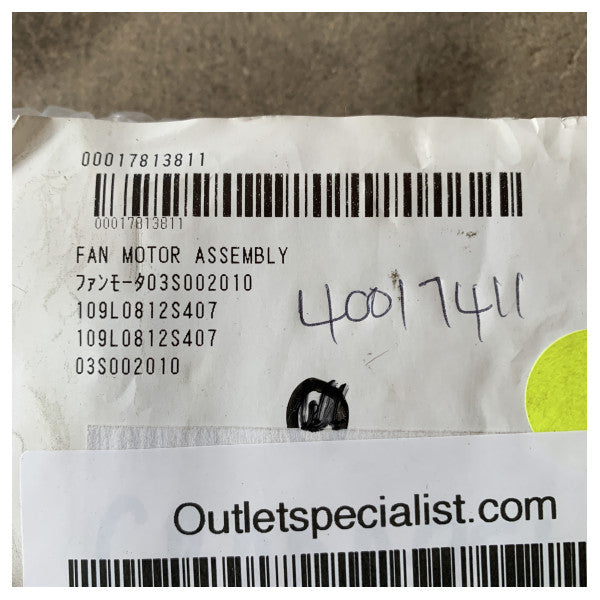 Furuno X-Band Radar Fan Motor 12V DC 0.26A Sanyo Denki San Ace 80L Cooling Fan