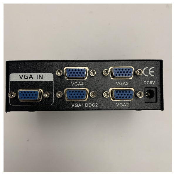Розгалужувач відео VGA з 1 входом на 4 виходи з високою роздільною здатністю 1600x1280