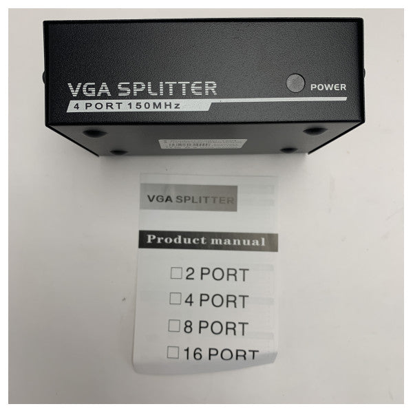 VGA Video Splitter 1 Input to 4 Outputs High Resolution 1600x1280 Display Splitter