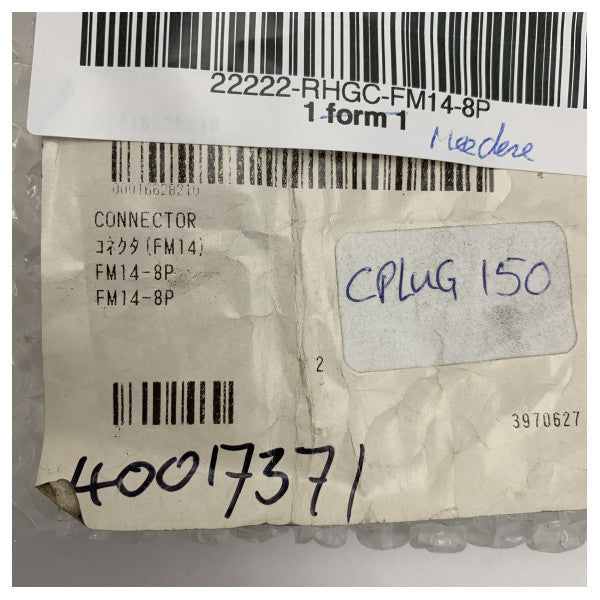 Furuno FM14-8P Marine Connector for Fish Finder FCV-603 - Durable Waterproof Plug