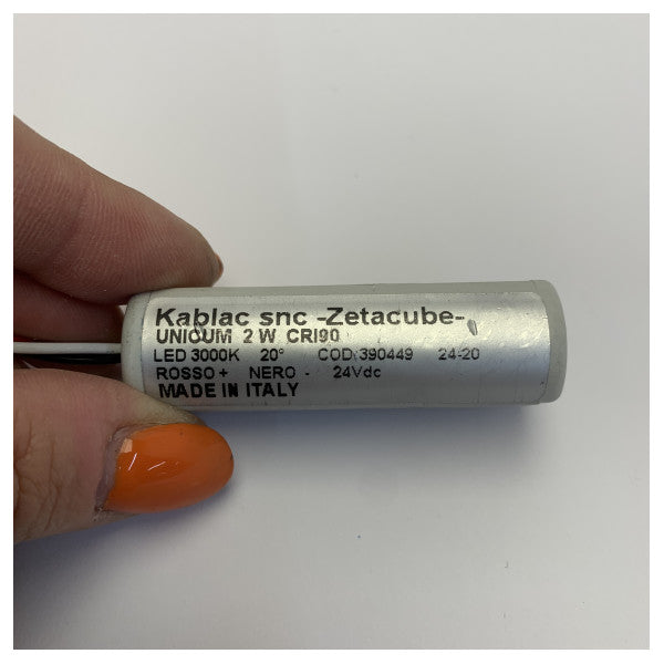 Zetacube ZCube Unicum R Spotlight 2W 24V 3000K IP56 Krom 