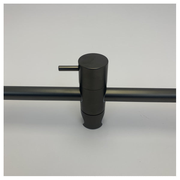 Neve LIN6107 Kompletny zestaw prysznicowy z drążkiem przesuwnym - matowy gunmetal 