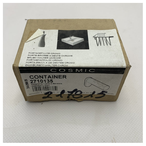 Porta spazzolini Cosmic Chrome 2710135 - Organizzatore da bagno in metallo resistente alla ruggine per ambienti marini e umidi