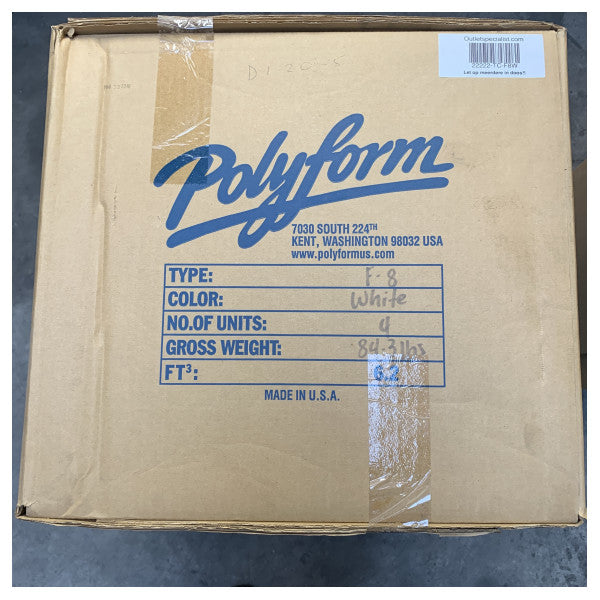 Polyform F8 White Heavy Duty Fender 144 x 38 cm