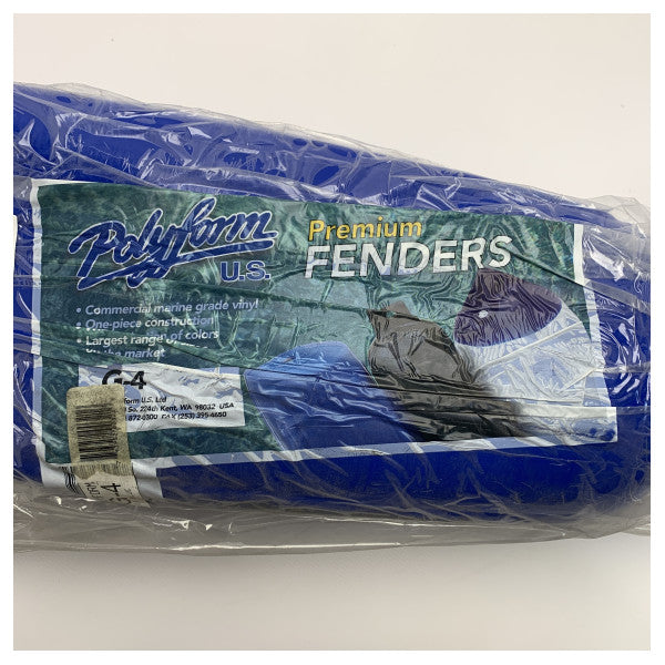 Polyform 44-714-290 twin eye fender  6.5 x 22 inch blue