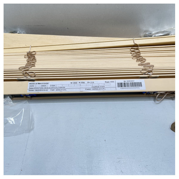 Adrialux Marine Ahşap Jaluzi 63x68 cm - Tekneler ve Gemiler için Dayanıklı Güneş Koruması