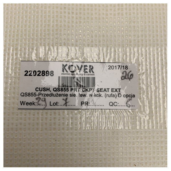 Quicksilver 855 Steuerbord Cockpit-Sitz Pilotenkissen - 2202898 