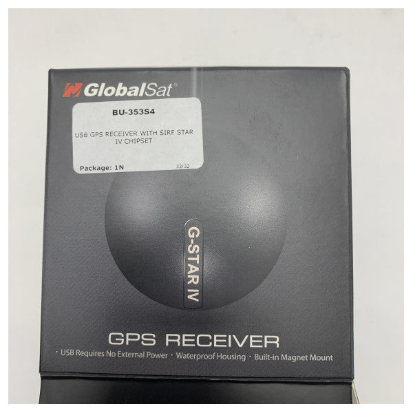 Ricevitore GPS USB SIRF Star IV BU-353S4 Impermeabile con Supporto Magnetico per Uso Marino 