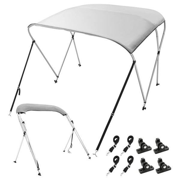 Carver Covers 3 bow 79 to 84 inch white bimini canvas - 404A02